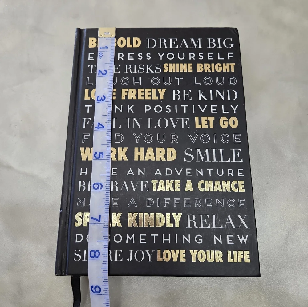 Black and Gold Motivational Journal With Blank Pages
